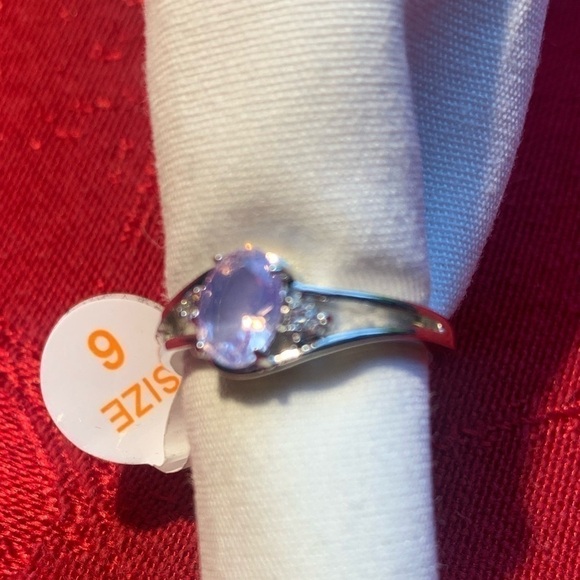 NATURAL pink Moonstone ring size 6 - Picture 4 of 6